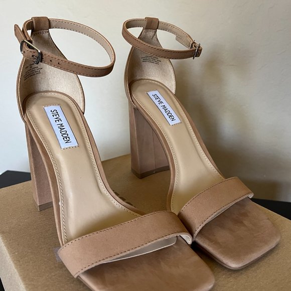 Steve Madden Tiaa Suede Block Heels - Camel Nubuck main image 9